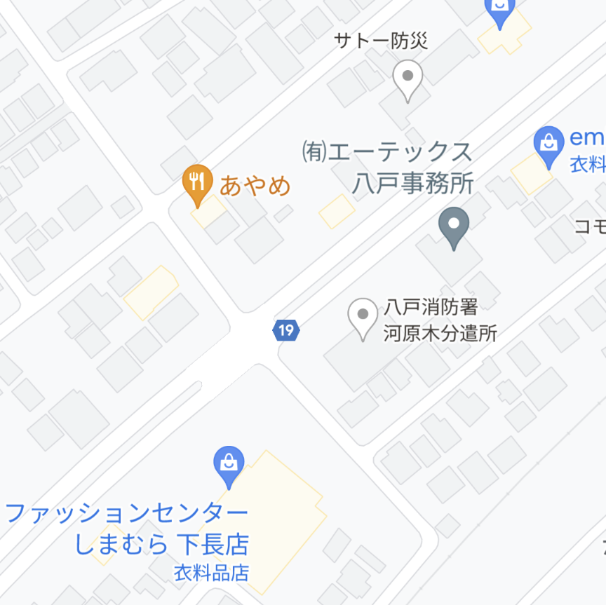 八戸支店の地図