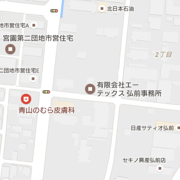弘前支店の地図